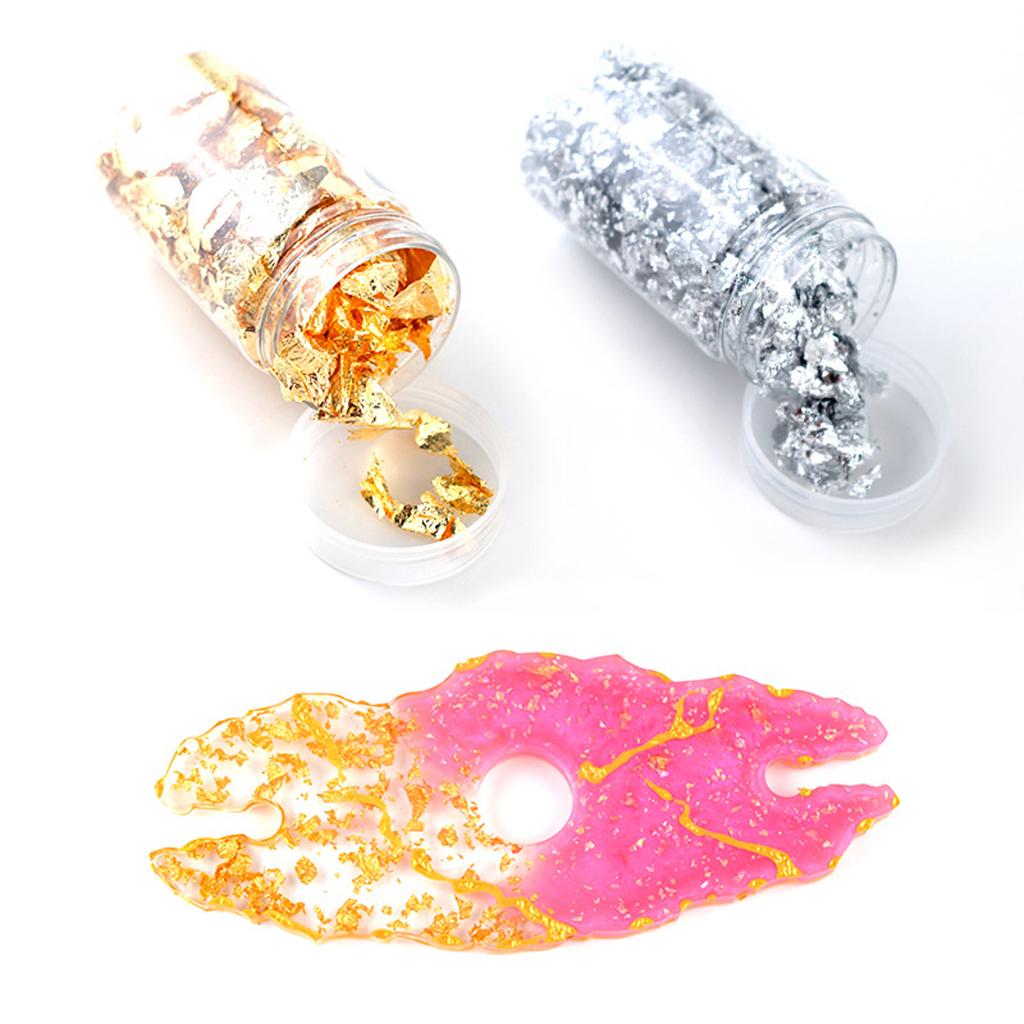 Gold Foil Flakes - 6 قطع من رقائق ورق الذهب
