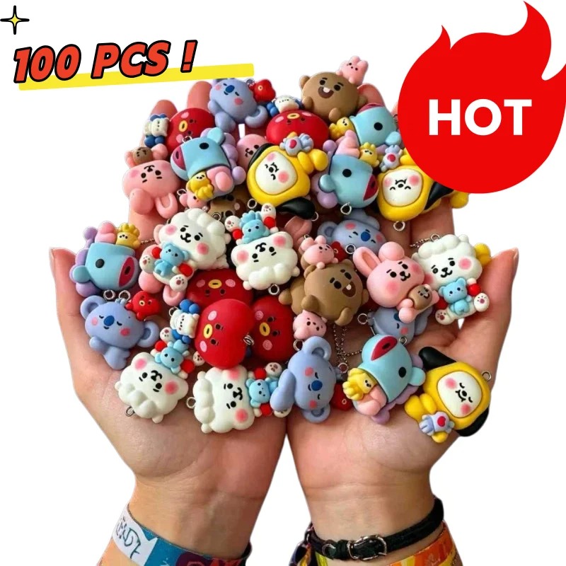 7 قطع من إكسسوارات BT21 الكرتو - مراجعة Resin Crafts Diy وسعره