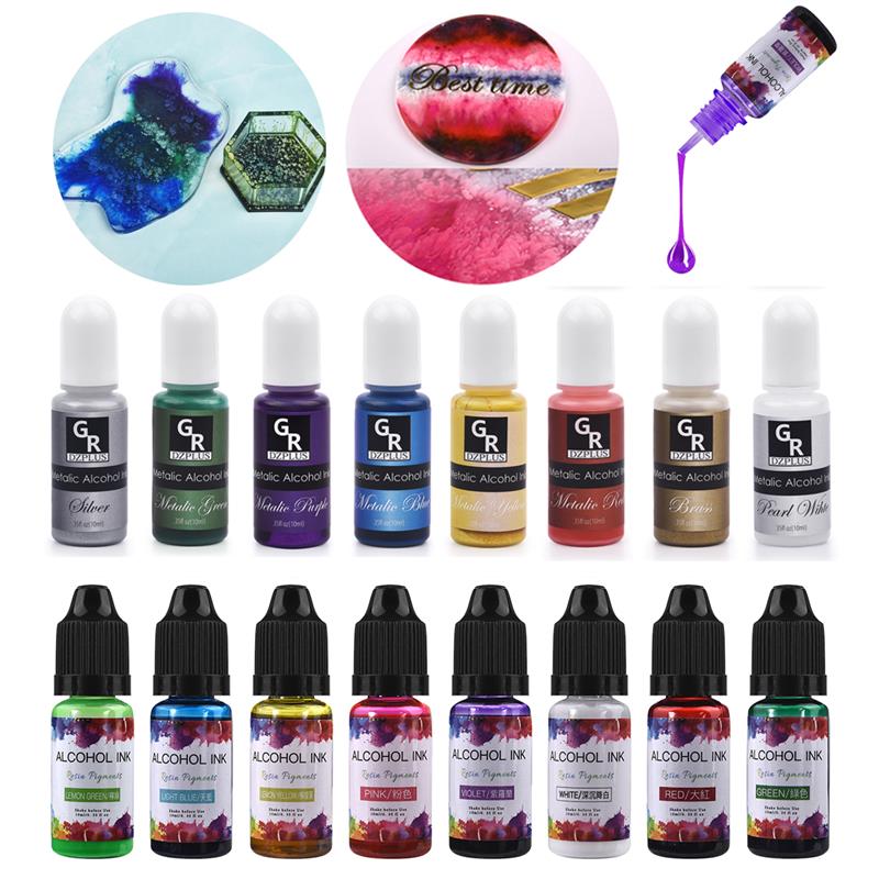 10 مللي/15 مللي الفن الحبر الك - مراجعة Resin Dye Alcohol وسعره